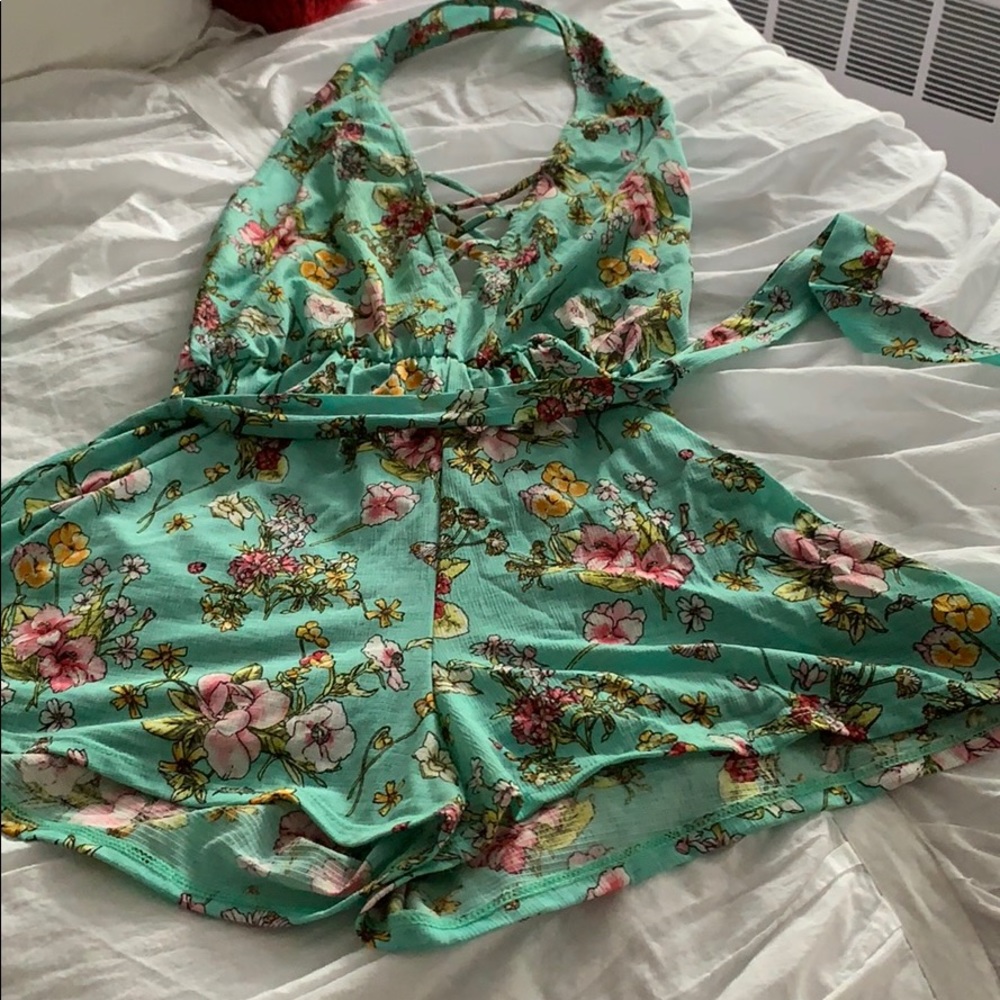 Romper with halter top